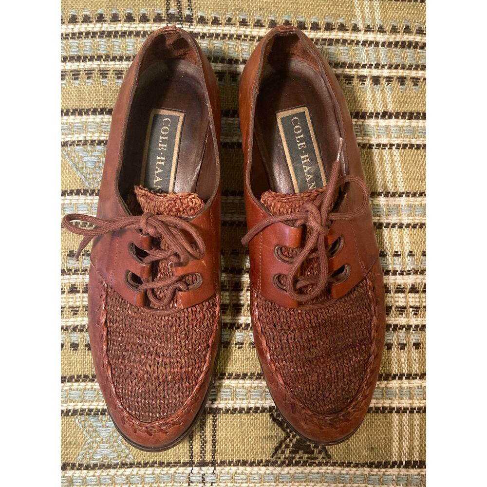 Cole Haan Vintage Woven Leather Oxfords ~ Women's 8AA / 7.5 ~ INCREDIBLE!